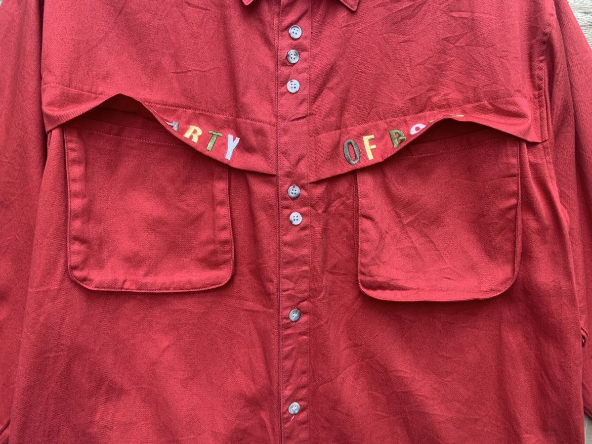 Japanese Brand SAND BEIGE A PARTY OF BOYS Slang Pocket Button Ups Shirt Size US L / EU 52-54 / 3 - 12 Thumbnail