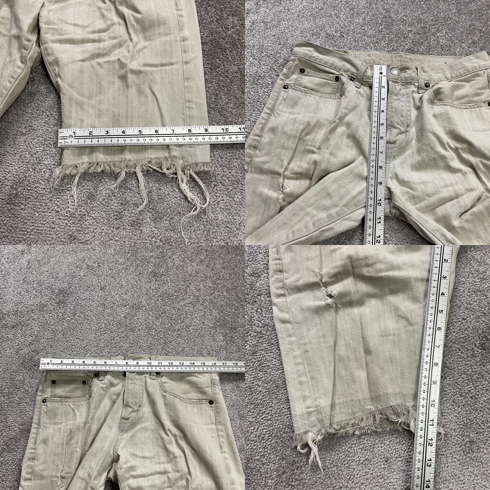 American Eagle Outfitters American Eagle Outfitters Bermuda Jorts Denim Shorts Mens 31 Raw Hem Distresssed Size US 31 - 10 Thumbnail