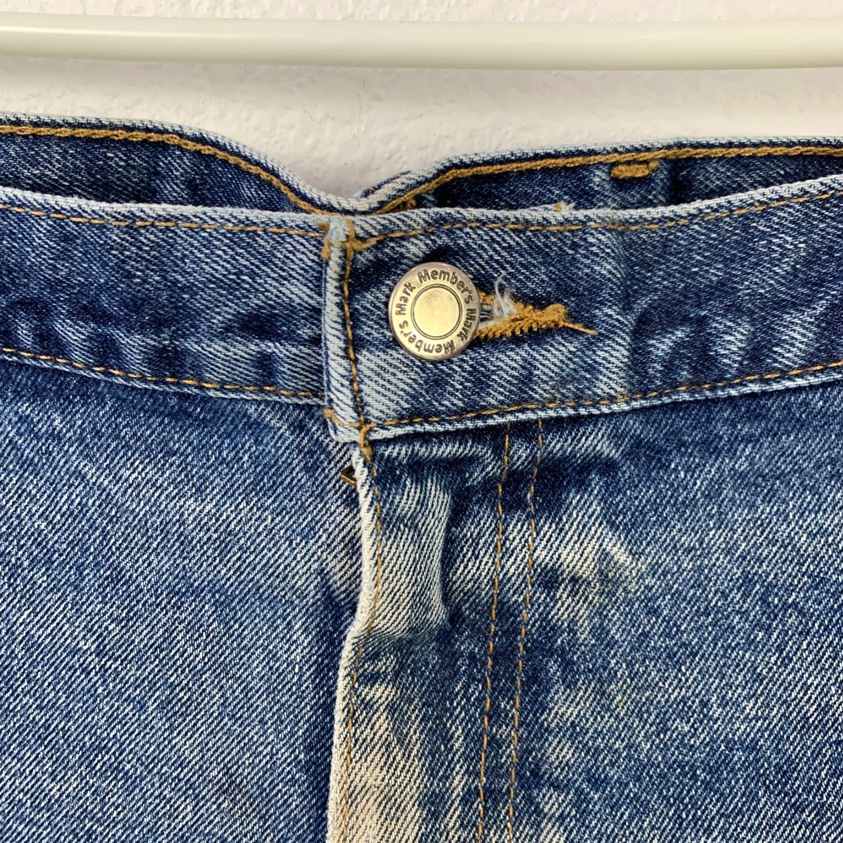 Vintage VINTAGE Member's Mark Jeans Men Big & Tall 44x32 Blue 100% Cotton Denim Button Zipper Relaxed Straight USA Fall Winter Season Mens Size US 44 / EU 60 - 4 Thumbnail