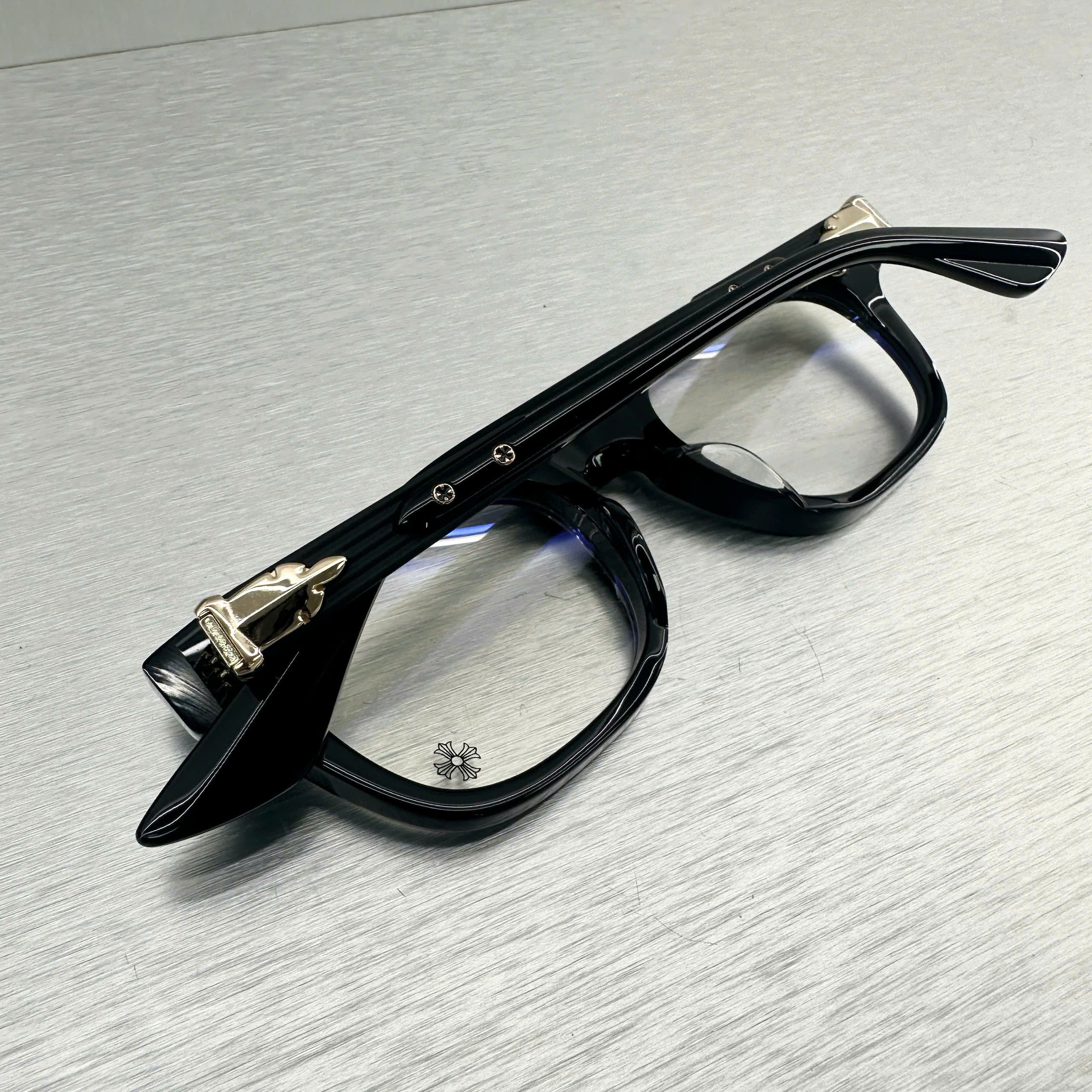 Chrome Hearts CHROME HEARTS BAGGINS BLACK PLASTIC/18KGP Size ONE SIZE - 2 Thumbnail