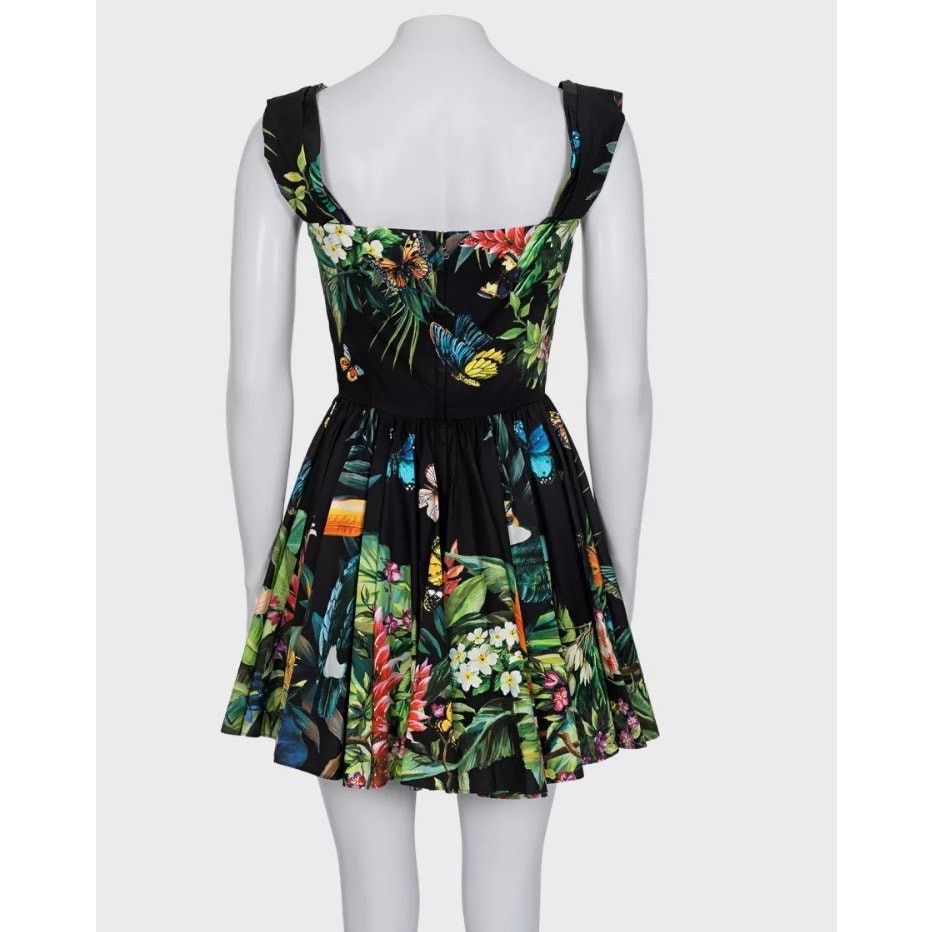 Dolce & Gabbana Dolce & Gabbana Bright Print Cotton Mini Dress IT40/S Size S / US 4 / IT 40 - 3 Thumbnail