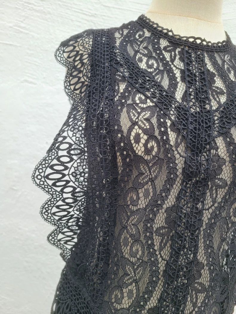 Ann Demeulemeester Ann Demeulemeester Ladies Lace Velvet Skirt Dress Size M / US 6-8 / IT 42-44 - 3 Thumbnail