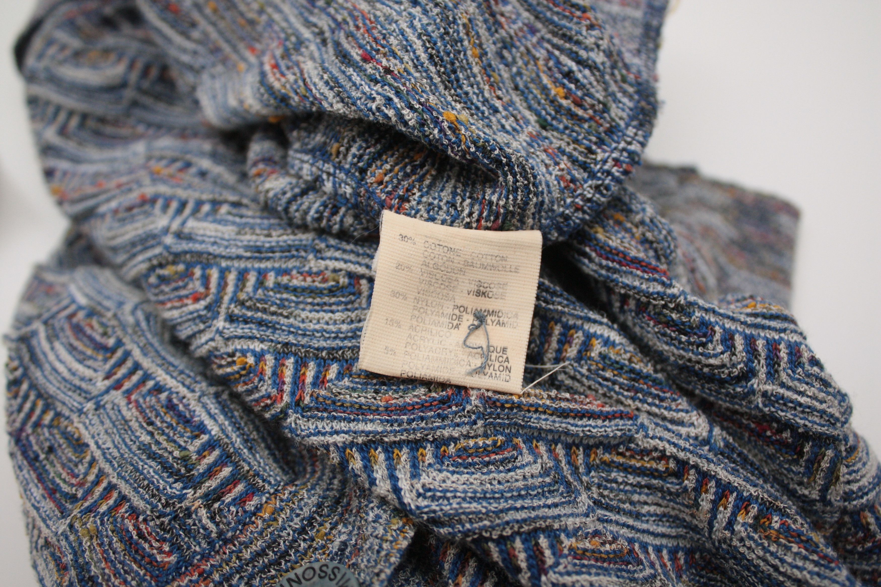Missoni Missoni Example Vintage Cotton Blend Knitted Cardigan L Size US L / EU 52-54 / 3 - 7 Thumbnail