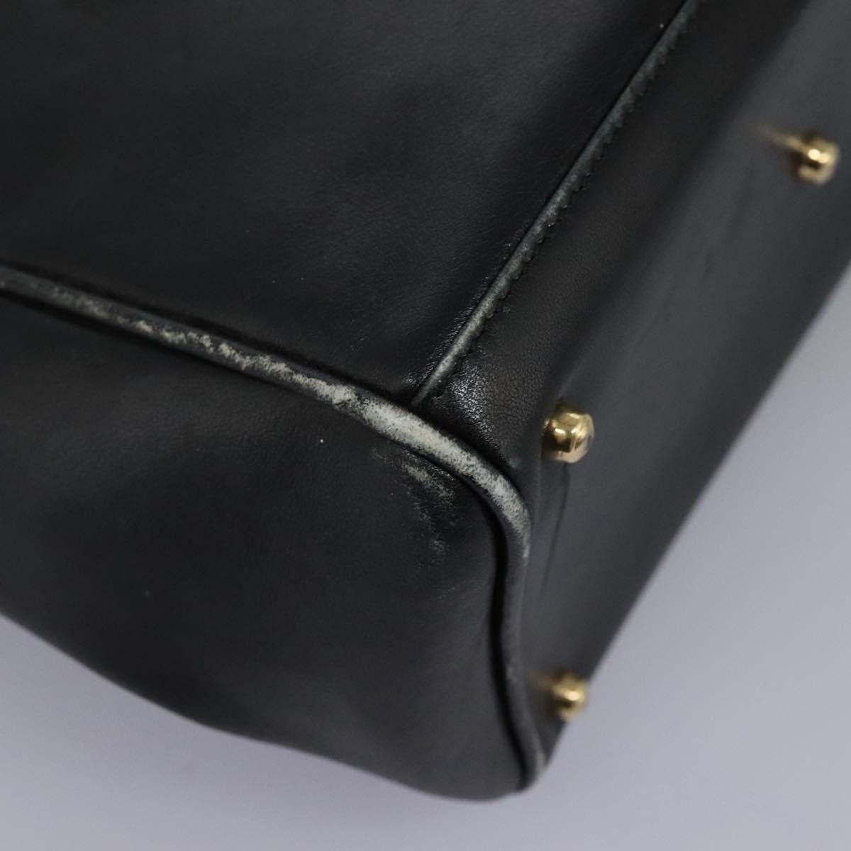 Gucci GUCCI Bamboo Hand Bag Leather Black Gold 000 2122 000 2122 Size ONE SIZE - 10 Thumbnail