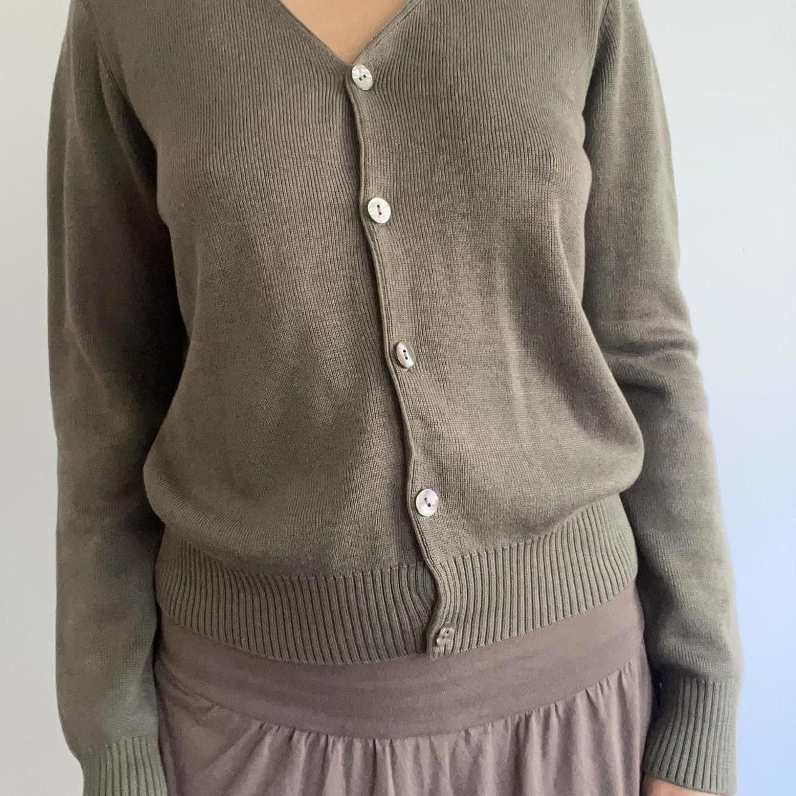 Tommy Bahama Green cotton and silk cardigan with mother of pearl buttons Size ONE SIZE - 1 Thumbnail