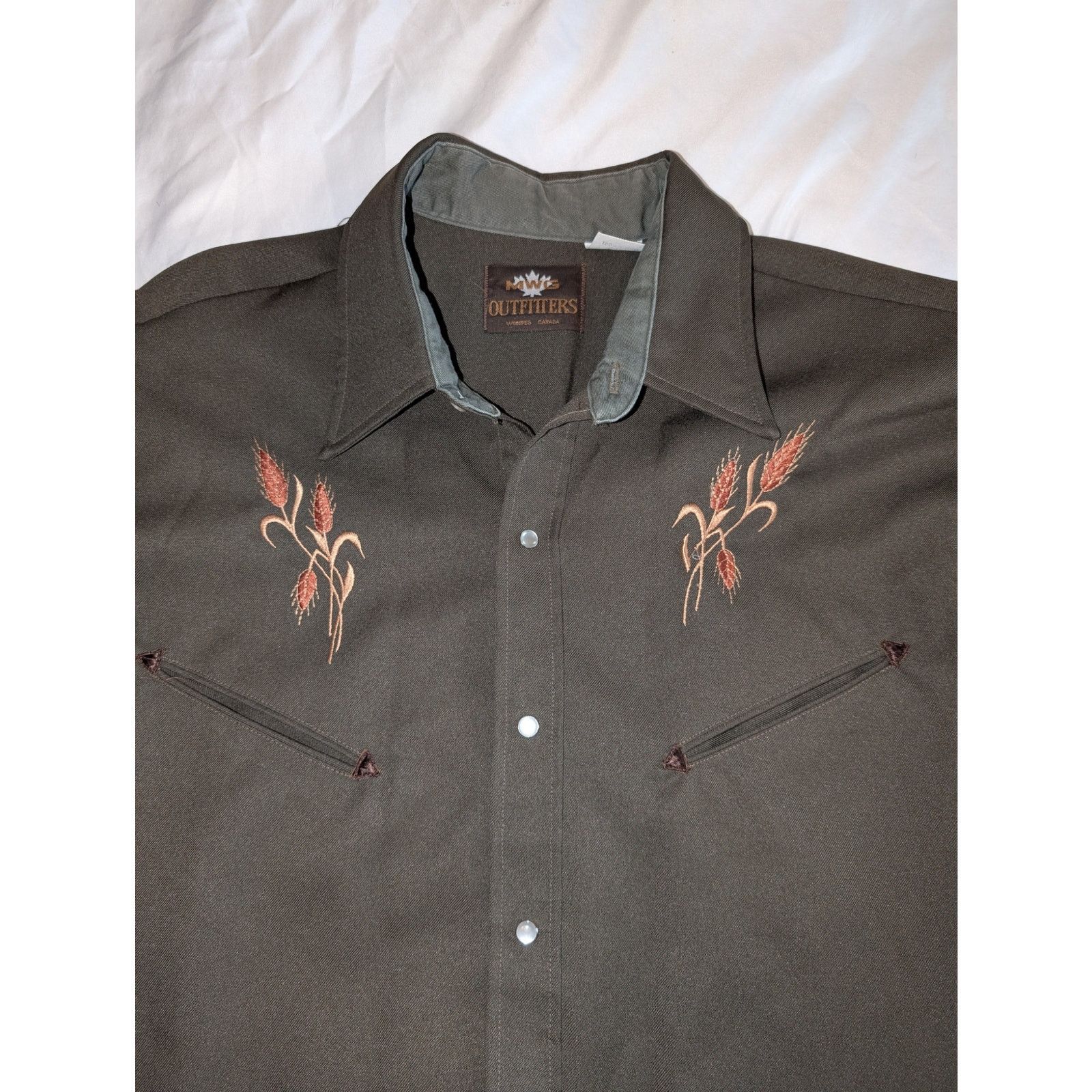 Wrangler Vintage MWG Outfitters Canada Western Pearl Snap Shirt XL Size US XL / EU 56 / 4 - 2 Thumbnail