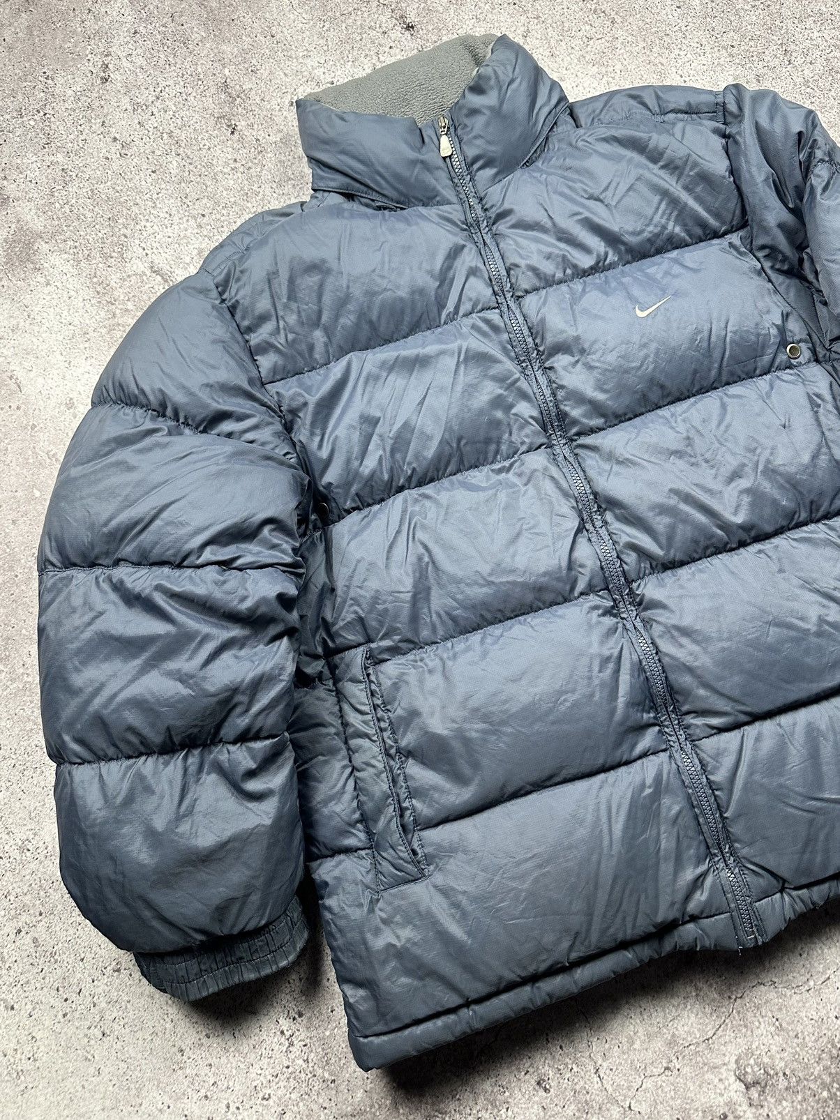 Nike 2000s💙 Nike Vintage Puffer Down Jacket Y2K Size US L / EU 52-54 / 3 - 3 Thumbnail