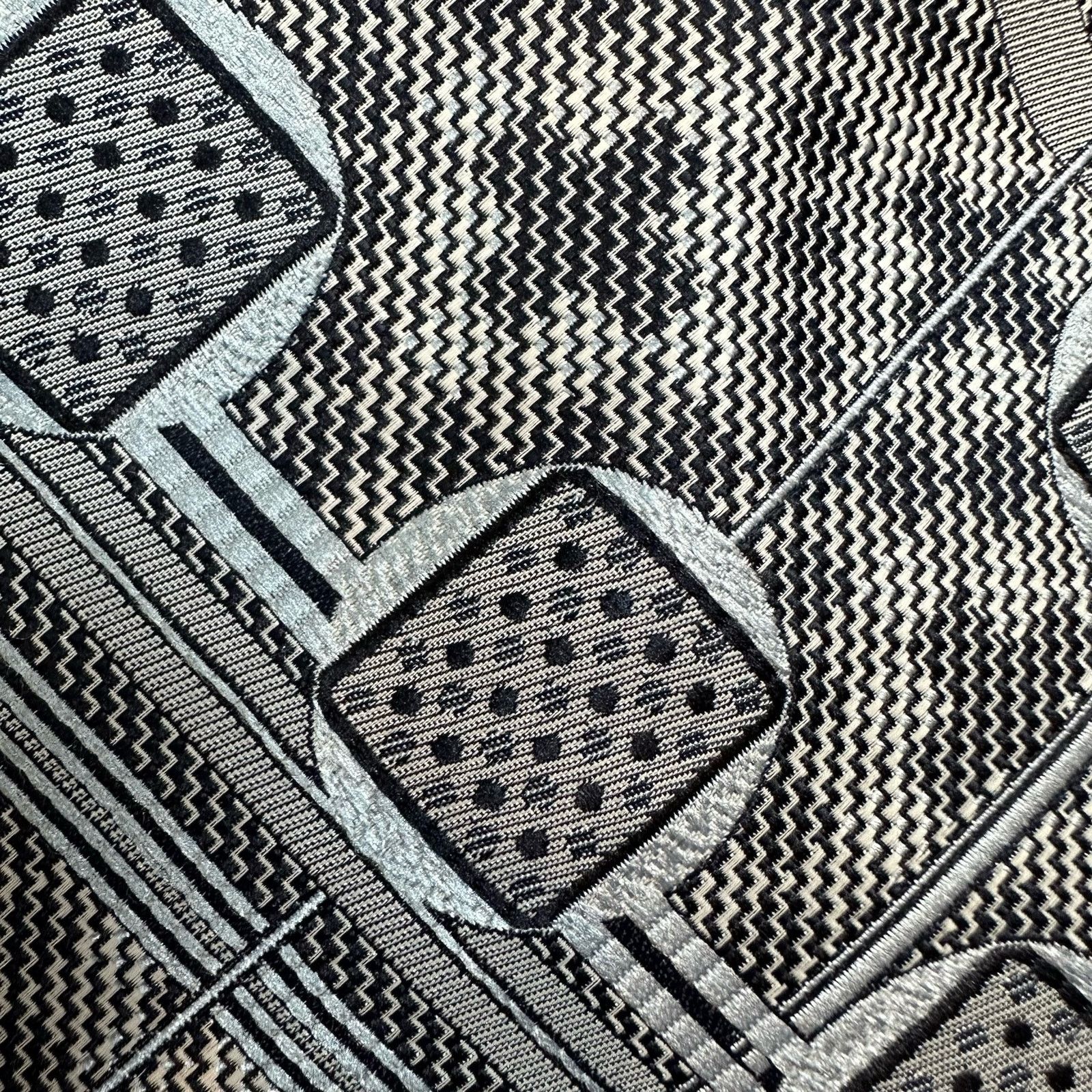 Other Vintage 70s Tie Textured Mod Art Deco MCM Blue Black Size ONE SIZE - 3 Thumbnail