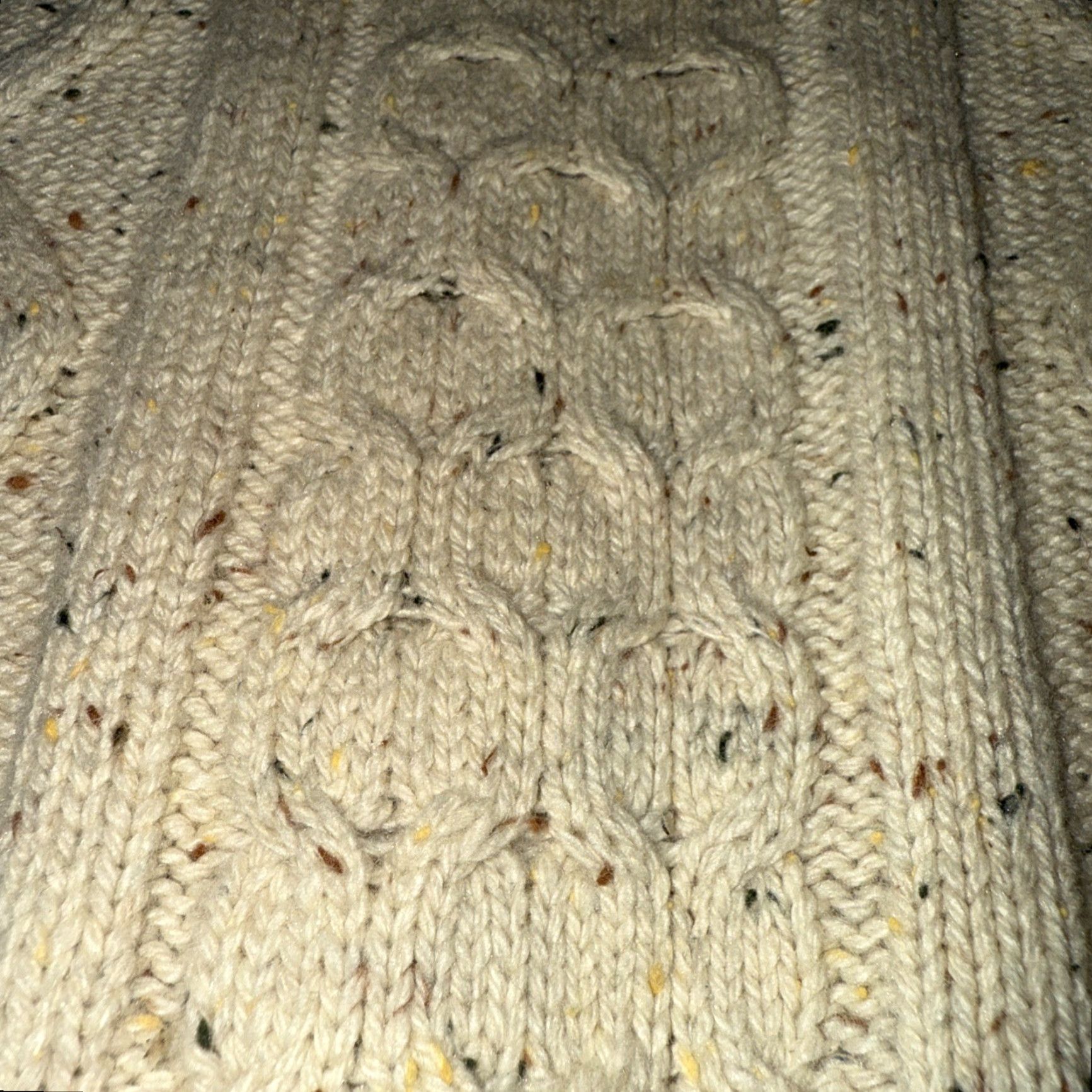 Vintage VINTAGE Field Gear Sweater Men Cable-Knit V-Neck Long Sleeve Beige Speckled Large Pullover Size US L / EU 52-54 / 3 - 5 Thumbnail