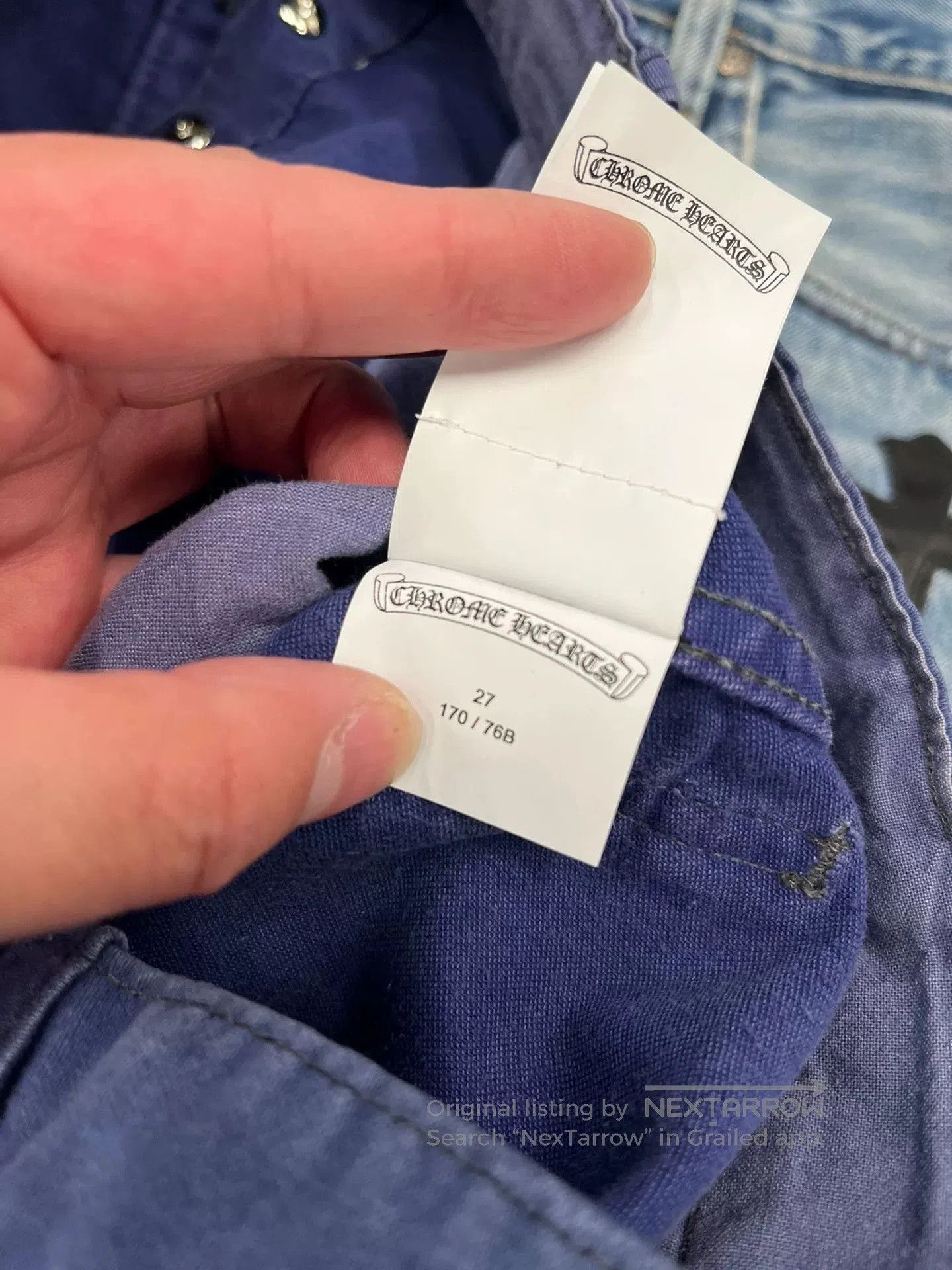 Chrome Hearts Chrome Hearts French Cargo Pants Blue Vintage. Size 27" / US 4 / IT 40 - 6 Thumbnail