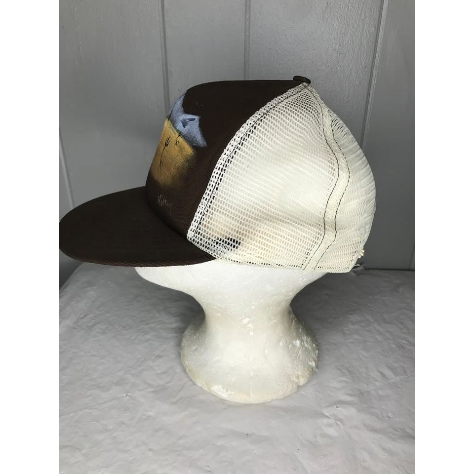 Vintage Vintage Hand Painted Country Trucker Mesh snapback hat cap Size ONE SIZE - 4 Thumbnail