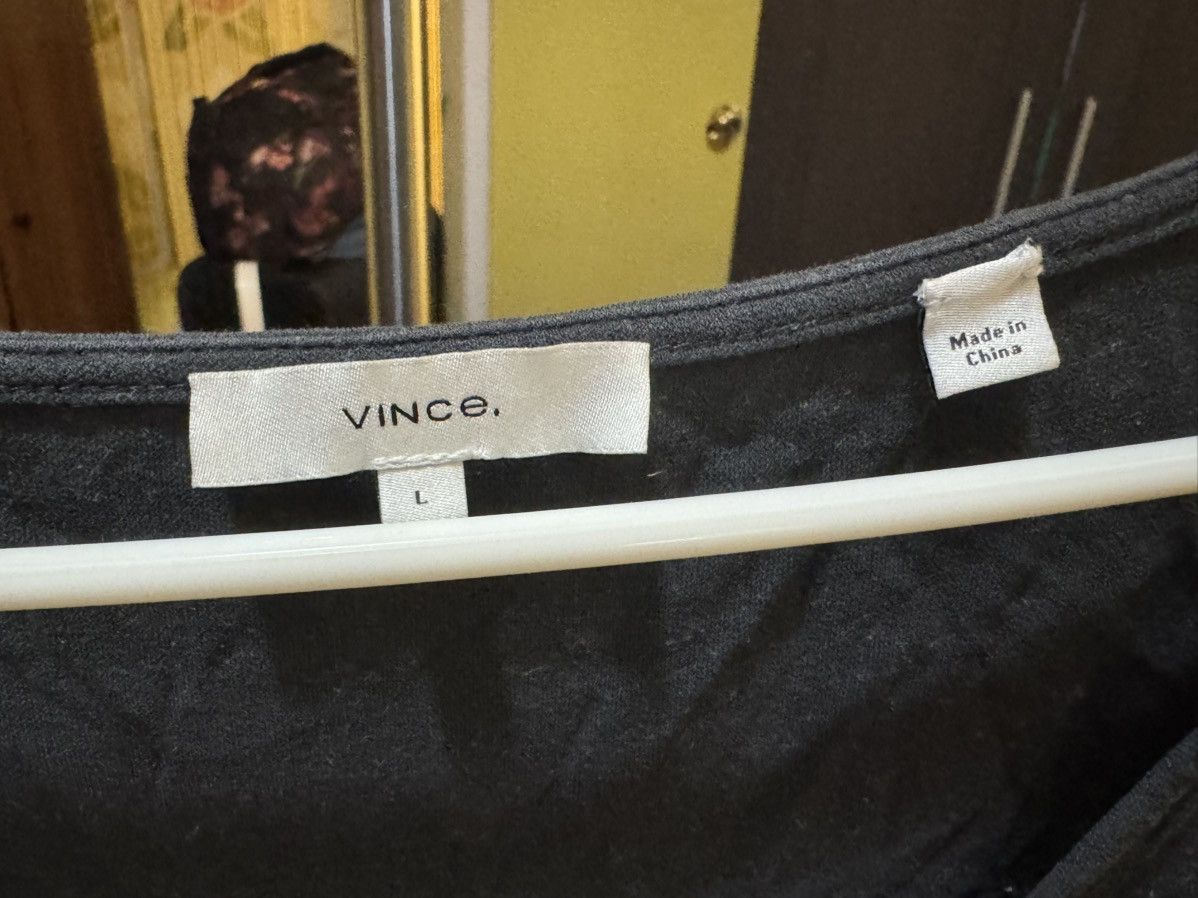 Vince VINCE BLACK COTTON DRESS L Size L / US 10 / IT 46 - 2 Thumbnail