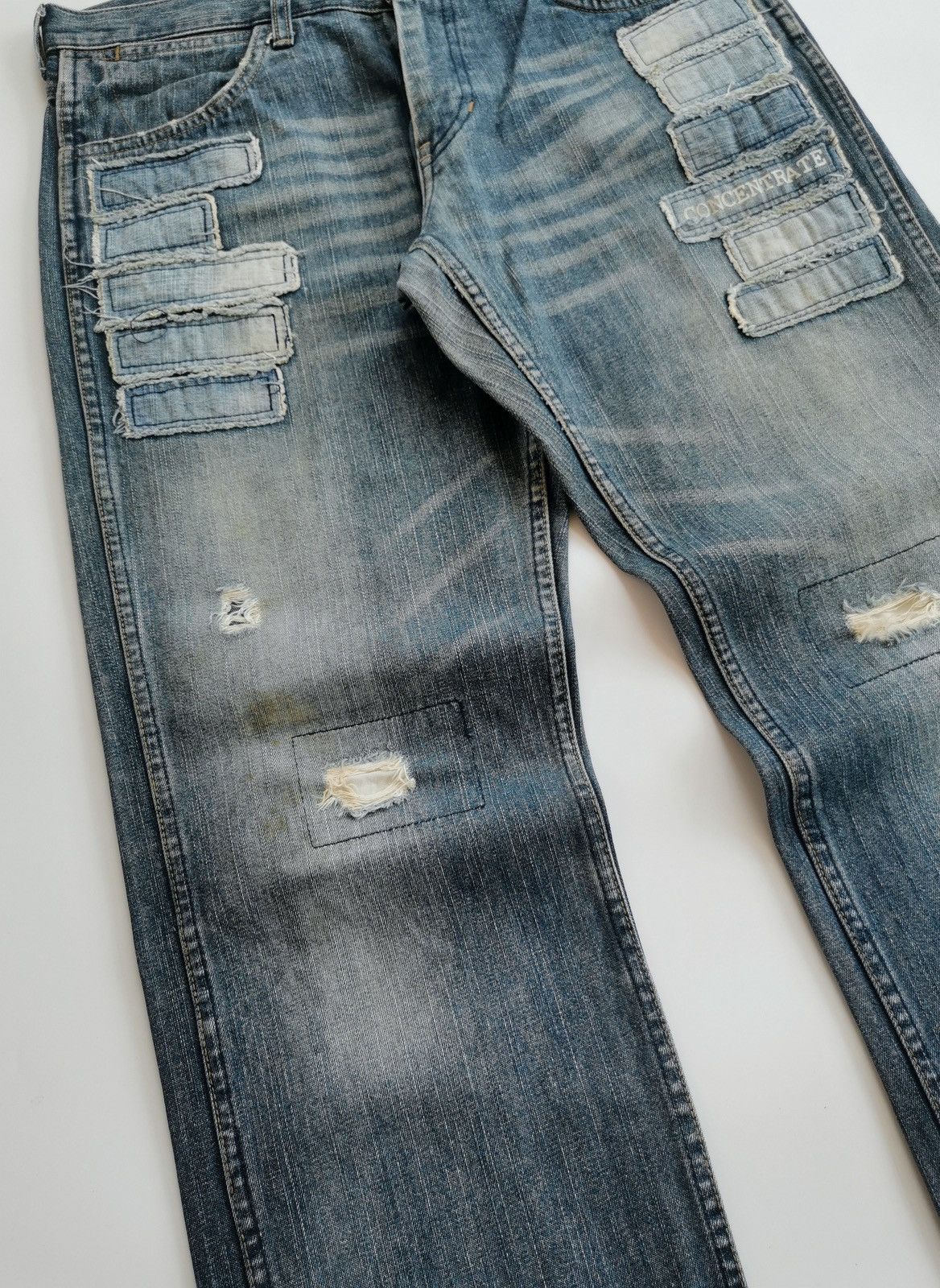 Kapital Texas Rose Patchwork Detailed Concentrate Distressed Jeans Size US 32 / EU 48 - 3 Thumbnail