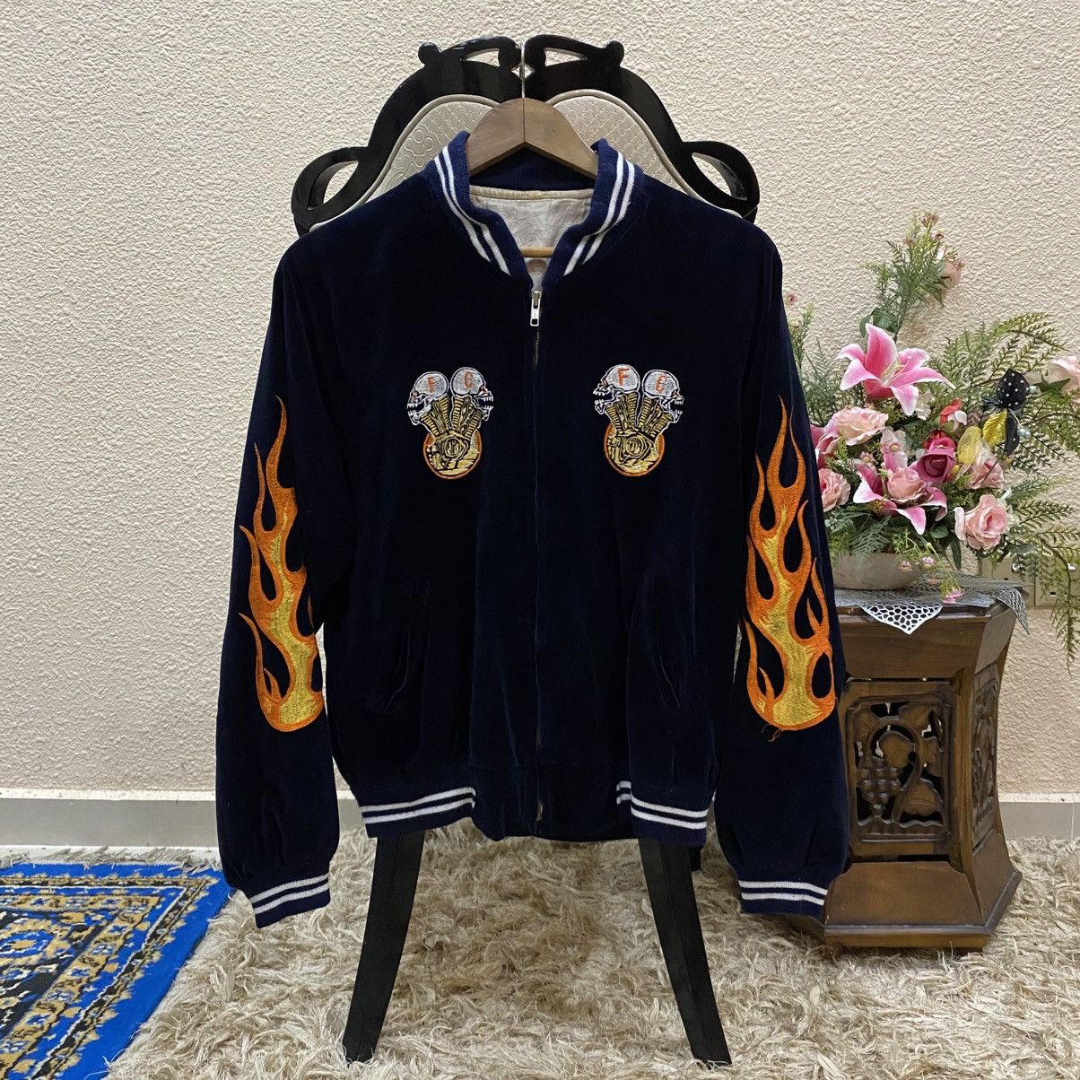 Vintage ☀️Vintage Harley Davidson sukajan velvet zipper jacket Size US M / EU 48-50 / 2 - 2 Thumbnail