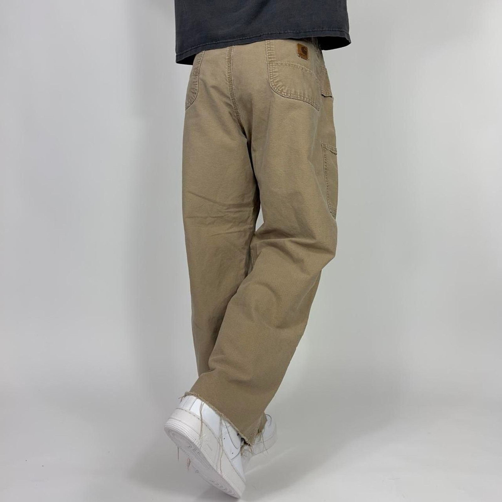 Carhartt × Carhartt Wip Baggy Carhartt Light Tan Carpenter Denim Streetwear Pants Size US 38 / EU 54 - 1 Thumbnail