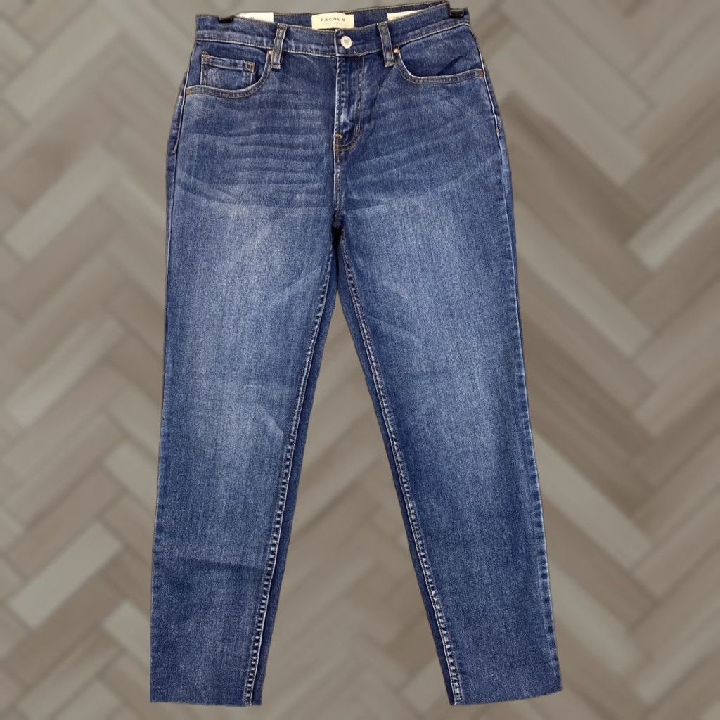Pacsun PACSUN High Rise Straight Jeans Women's Size 28 Blue Denim 30x27 Cotton Blend Size 28" / US 6 / IT 42 - 1 Thumbnail