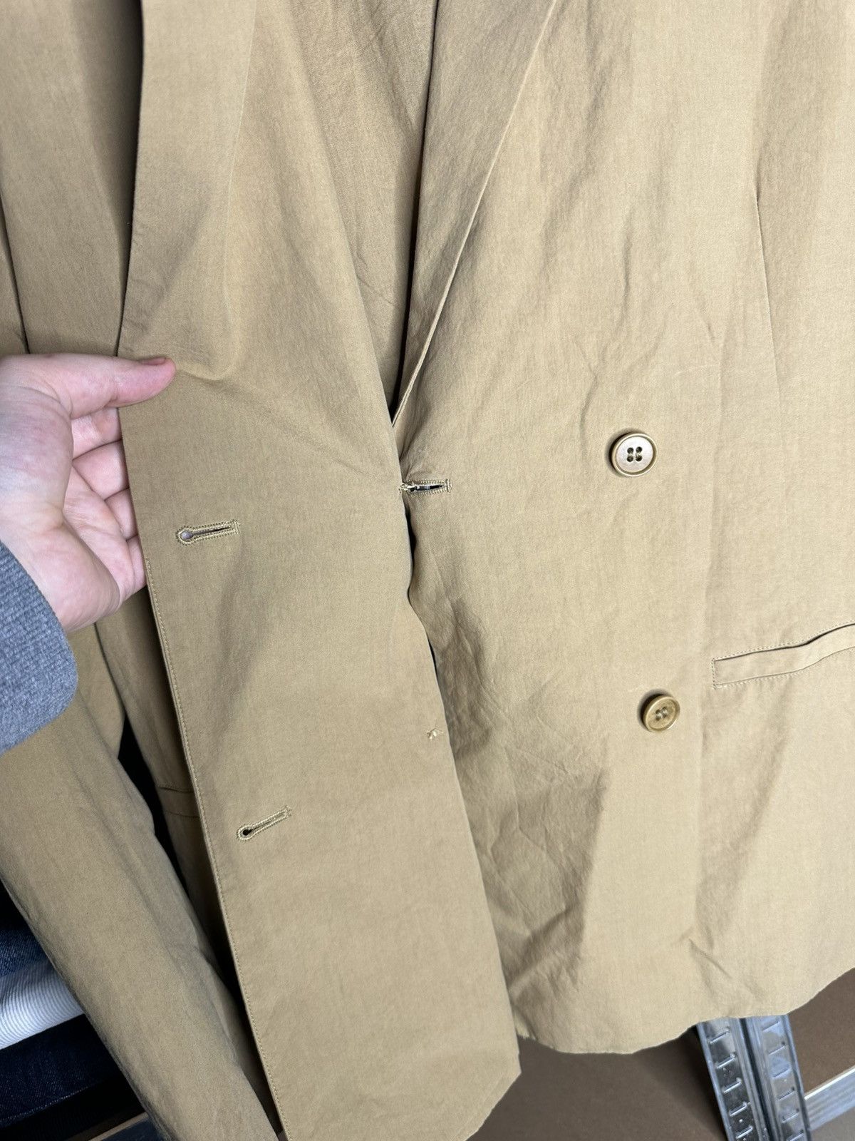 Cos COS Blazer 100% Cotton Beige Light Jacket Women’s Size 36 Size XS / US 0-2 / IT 36-38 - 6 Thumbnail