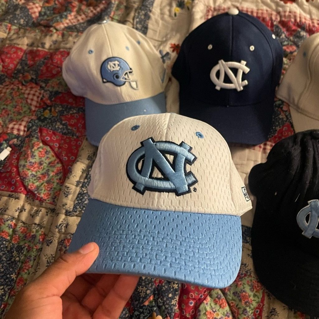 The Game UNC 6 Cap Set - Blue, Black, White(measurements shown) Size ONE SIZE - 3 Thumbnail