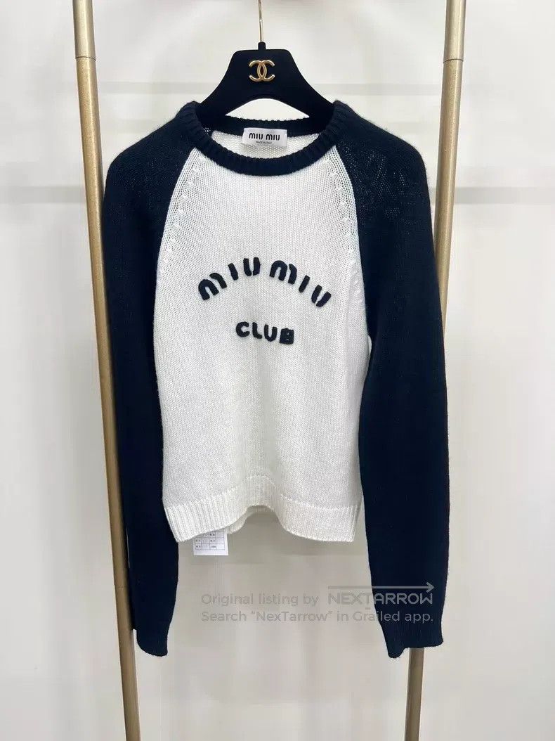 Miu Miu Miu Miu 40 Colour matching knitted sweater Size M / US 6-8 / IT 42-44 - 1 Thumbnail