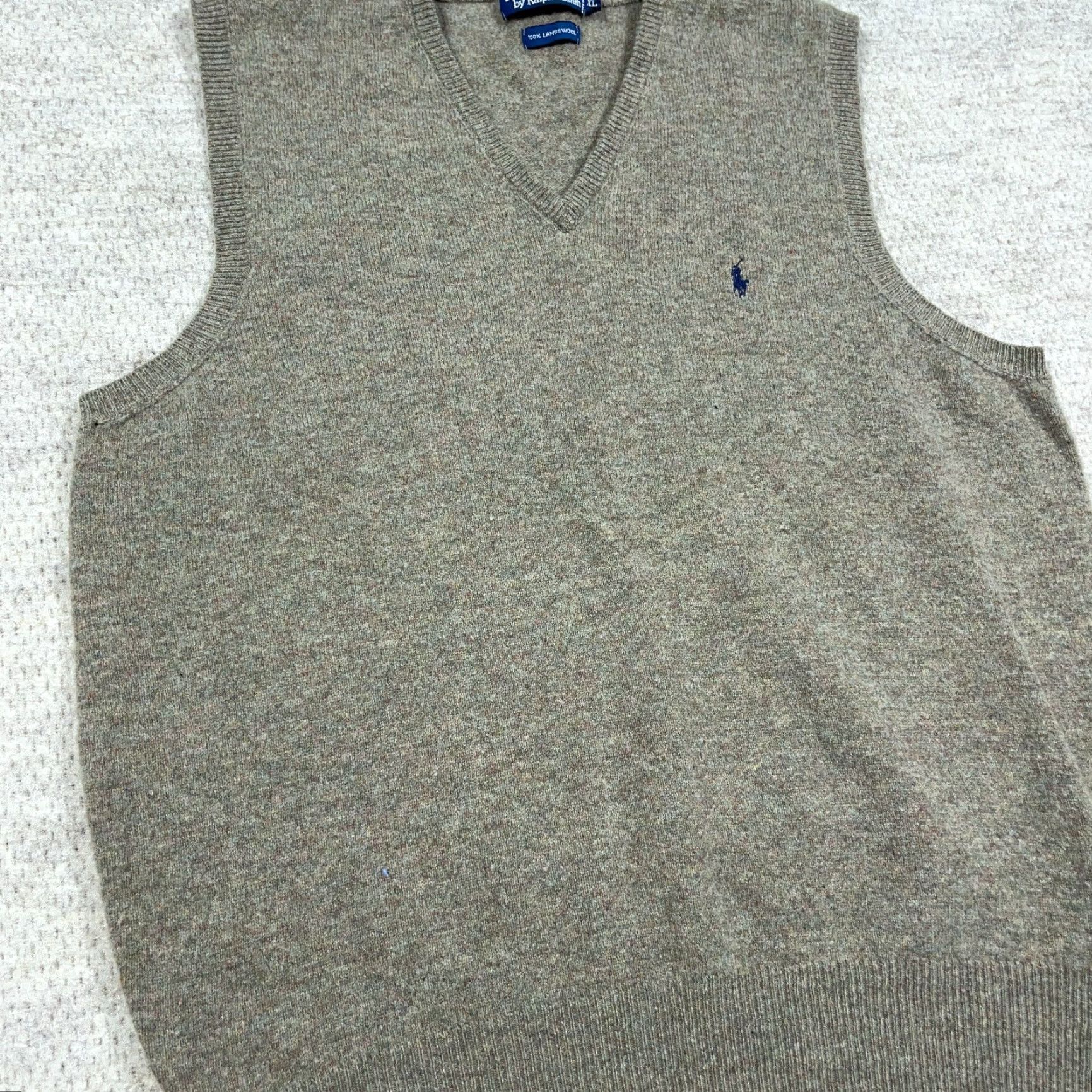 Polo Ralph Lauren Polo Ralph Lauren Sweater Vest Men XL Olive Green Knit V Neck Vest Wool Lambs Wool Vintage Classic Preppy Logo Golf Mens Size US XL / EU 56 / 4 - 5 Thumbnail