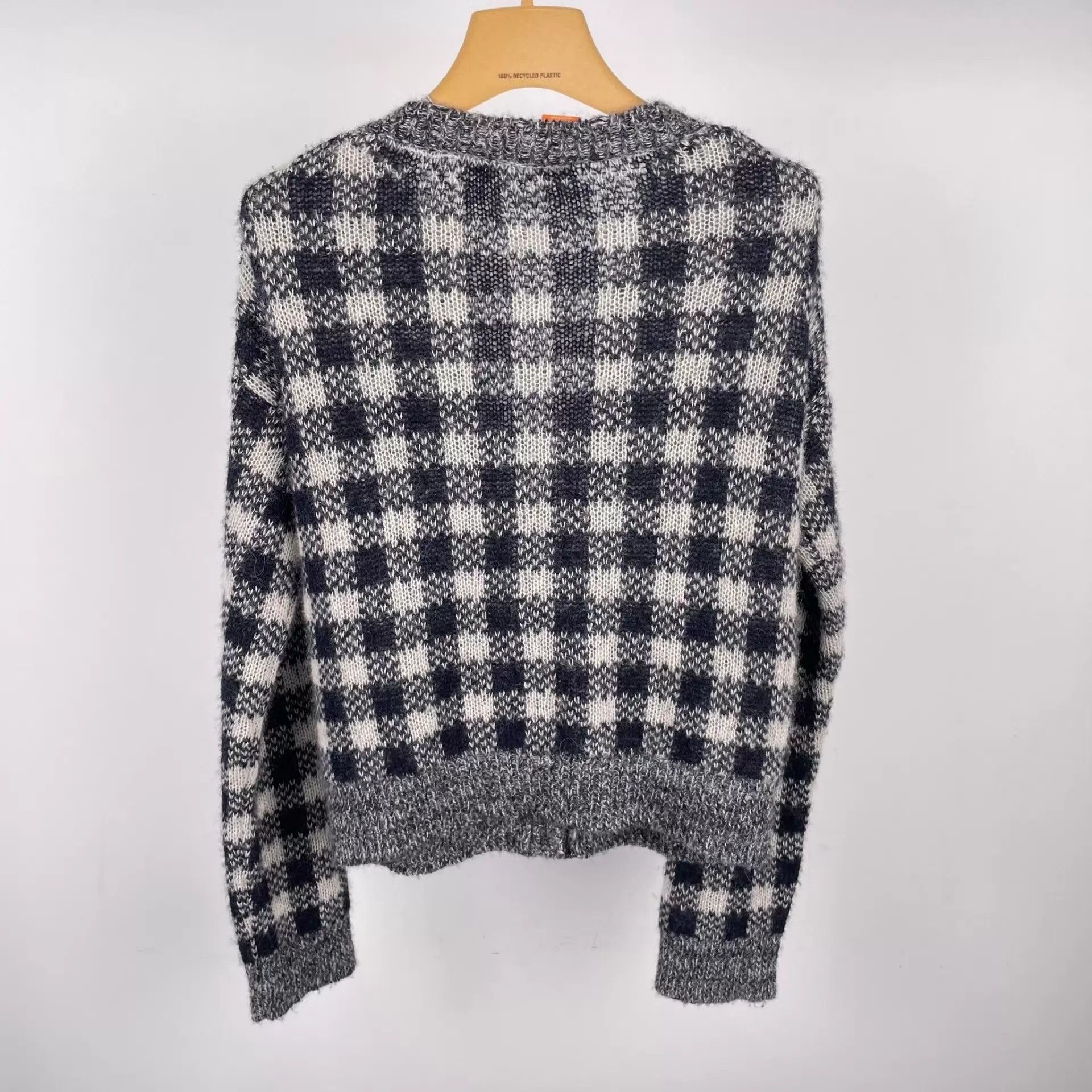 Dior Dior Wool Cardigan Black White Checkered 36 Size XS / US 0-2 / IT 36-38 - 2 Thumbnail