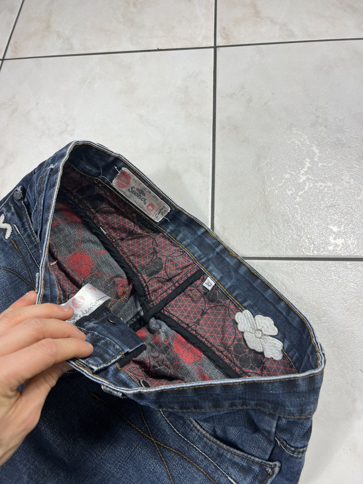 Evisu Vintage Soone denim distressed y2k selvedge jeans navy japan Size US 32 / EU 48 - 14 Thumbnail