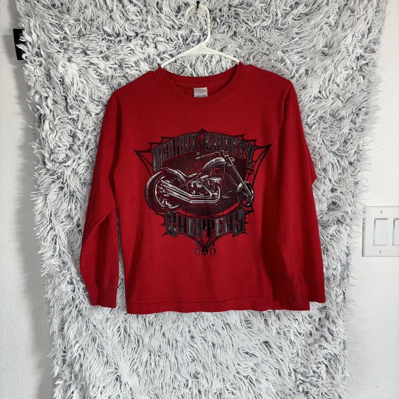 Other Choppers red long sleeve t-shirt with a motorcycle Size US XS / EU 42 / 0 - 1 Thumbnail