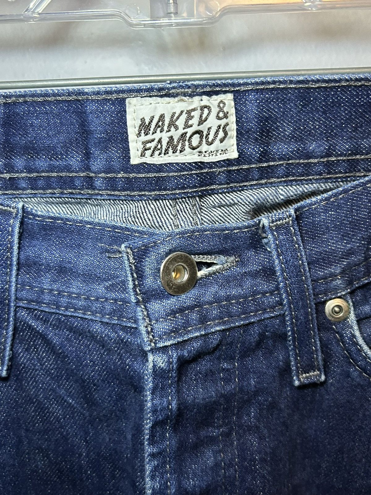 Naked & Famous Vintage Naked and Famous raw salvage denim skinny jeans Size US 32 / EU 48 - 3 Thumbnail