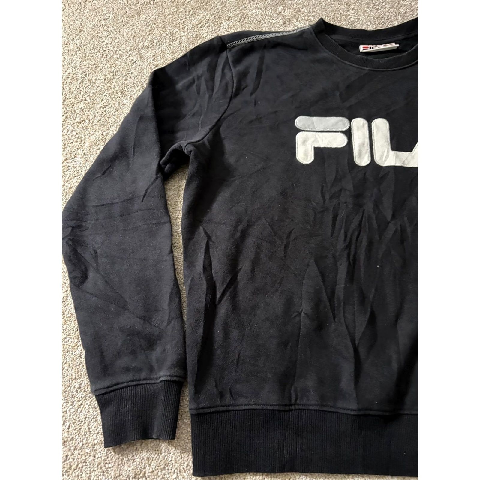Fila Fila Sweatshirt Mens XL Black Graphic Pullover Crewneck Logo Casual Athletic Size US XL / EU 56 / 4 - 2 Thumbnail