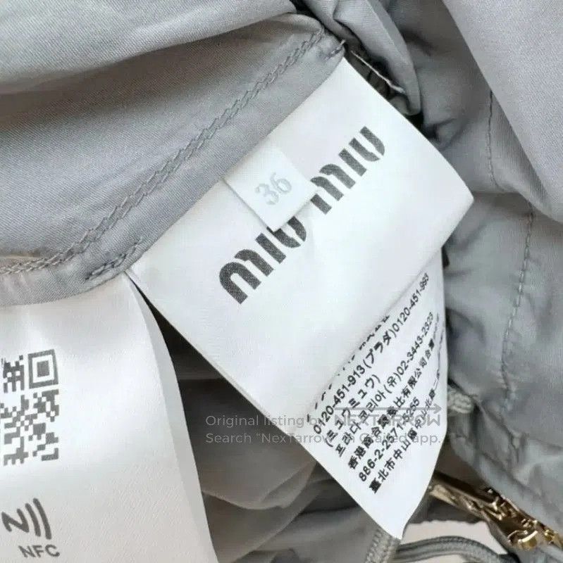 Miu Miu Miu Miu Gray Women's Windbreaker Jacket . Size XS / US 0-2 / IT 36-38 - 5 Thumbnail