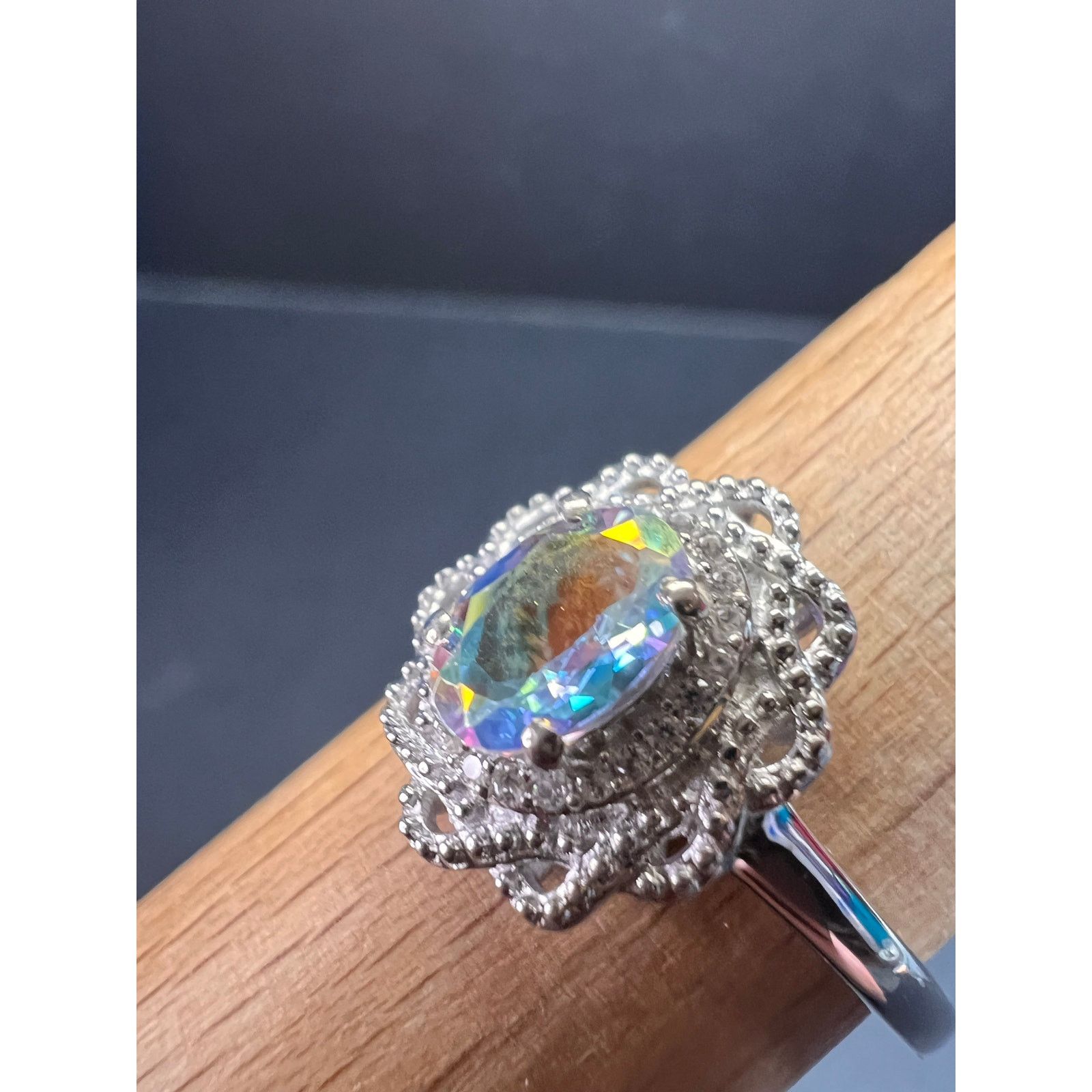 Other NEW Mercury Mystic topaz zircon ring in 925 silver size 10 Size ONE SIZE - 11 Thumbnail