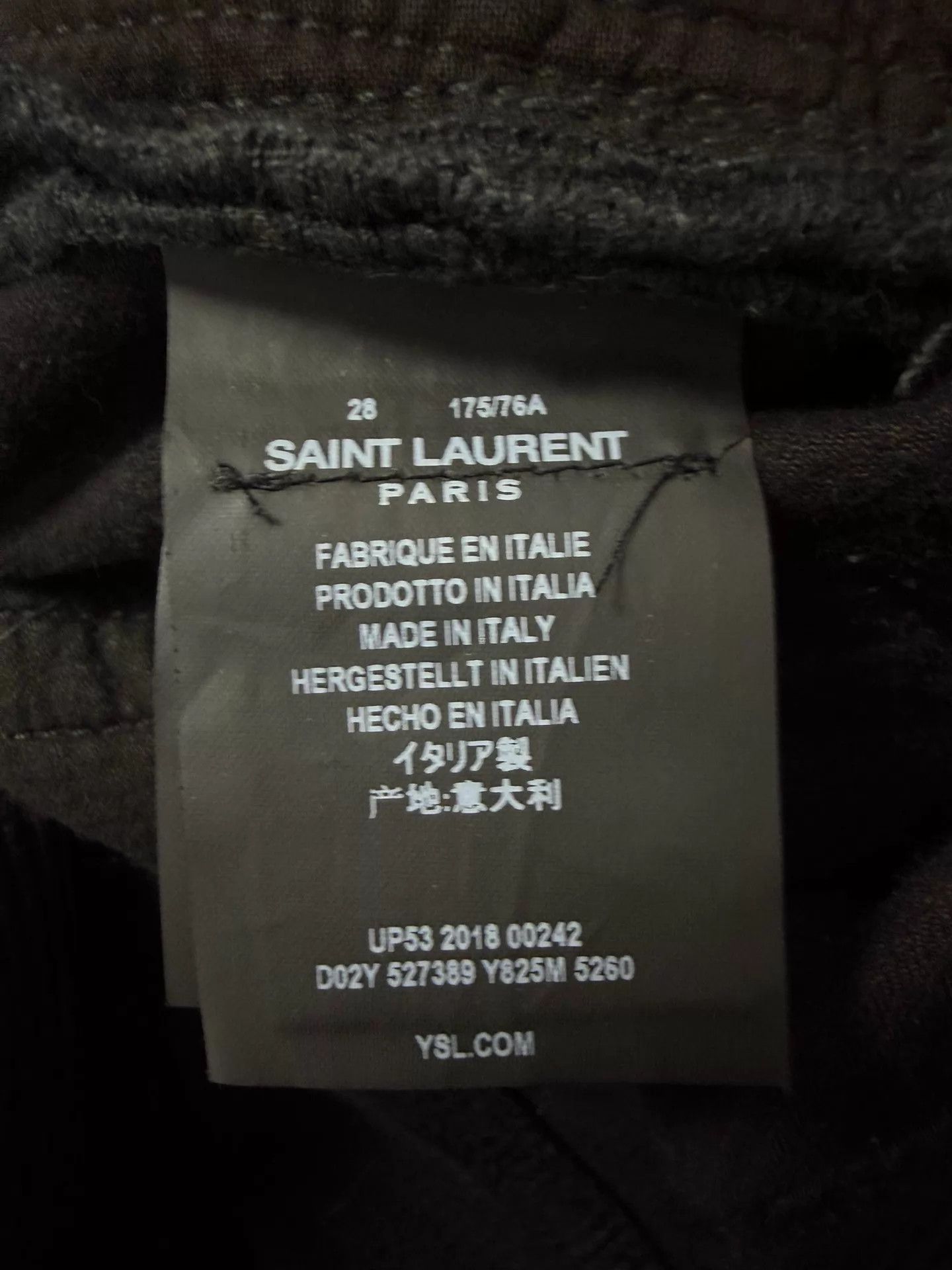 Saint Laurent Paris SLP15FW D02 Black Cord Cat Whisker Wash Jeans Size US 28 / EU 44 - 5 Thumbnail