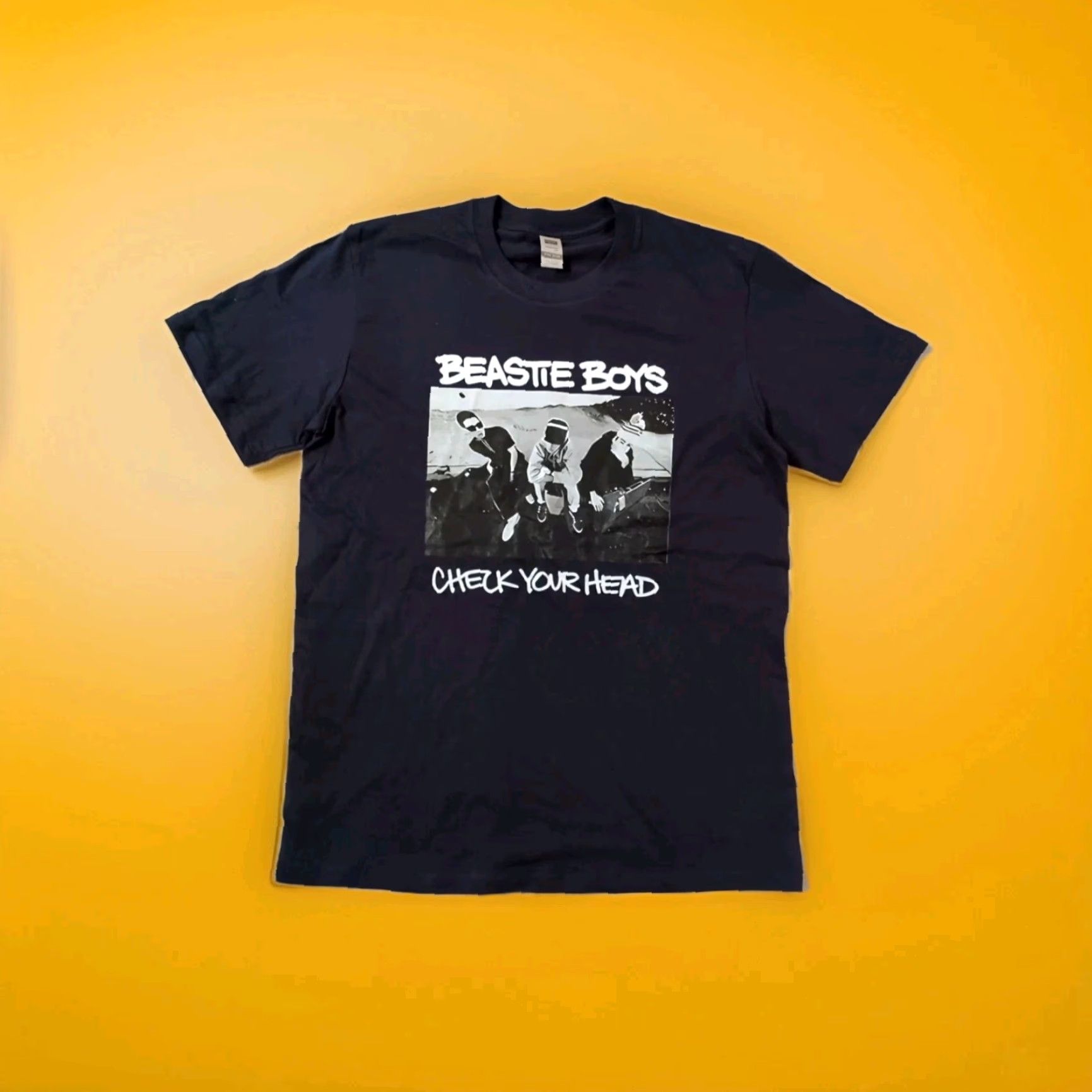 Vintage Beastie Boys Check Your Head T Shirt Mens Graphic Print Blue 100% Cotton DIGIPRINT Regular Fit Short Sleeve Crew Neck Rock Punk Hip Hop Concert 2020s Size US L / EU 52-54 / 3 - 2 Thumbnail
