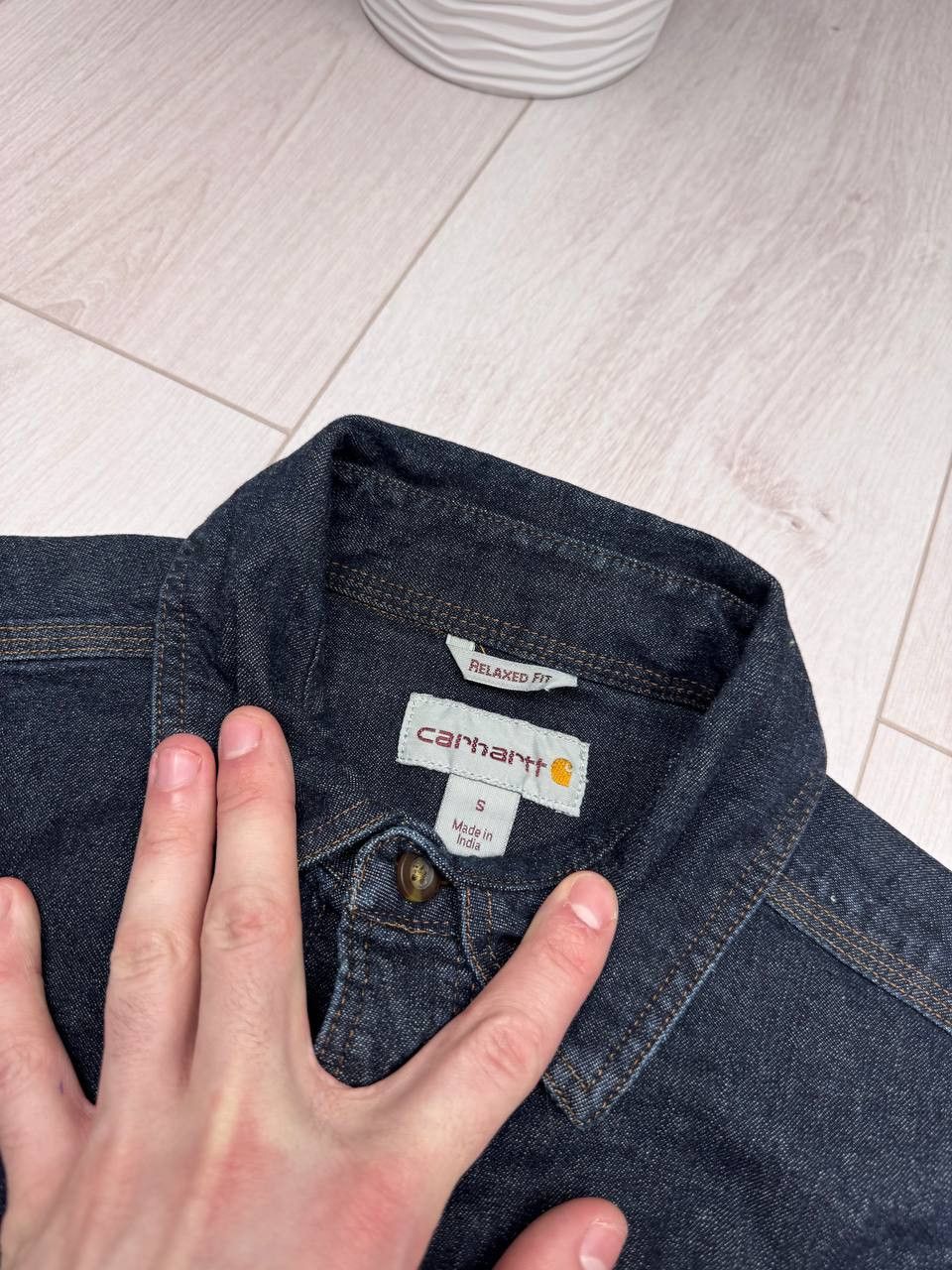 Carhartt Vintage Carhartt Denim Work Shirt size S Size US S / EU 44-46 / 1 - 5 Thumbnail