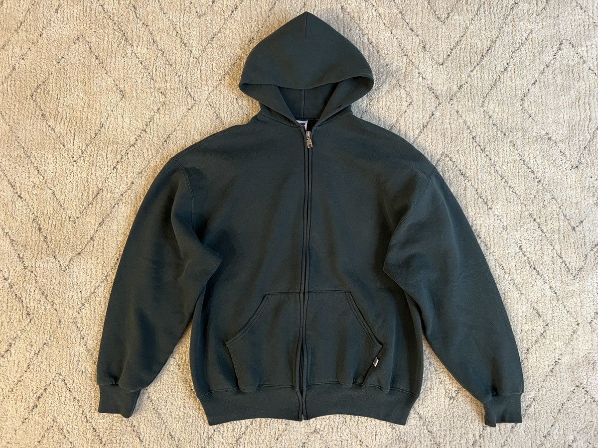 Vintage Green Russell Athletic Zip Hoodie