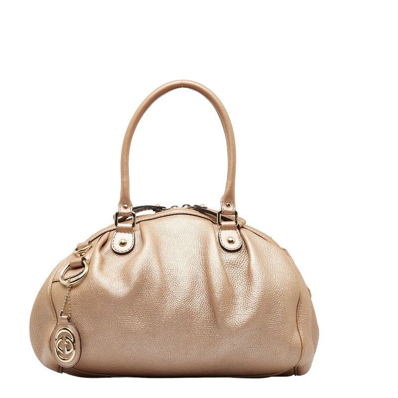 image of Gucci Leather Sukey Tote Bag in Brown, Women's