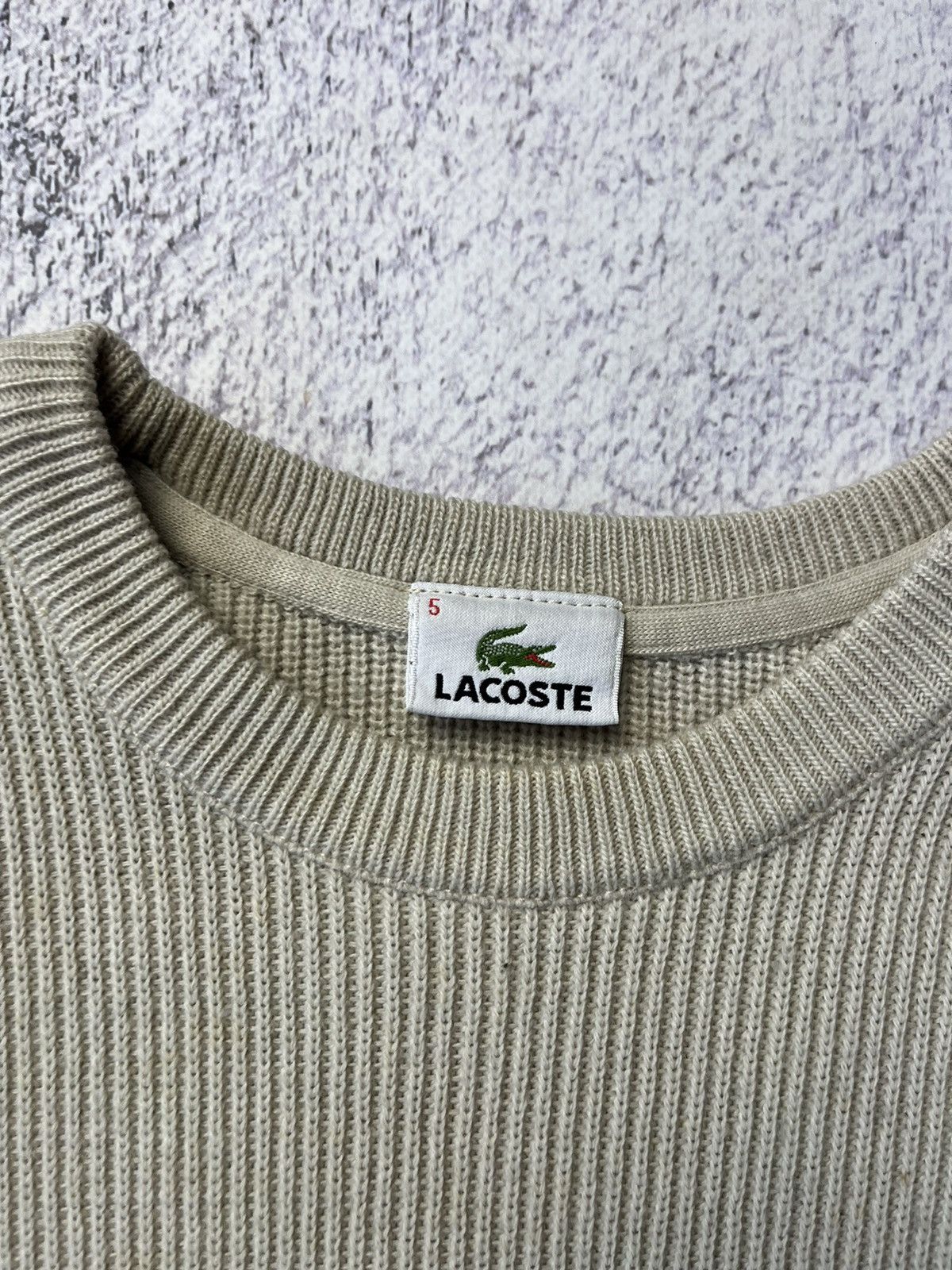 Lacoste Rare Vintage Lacoste Distressed Wool Knitted Sweater Y2K Size US M / EU 48-50 / 2 - 8 Thumbnail