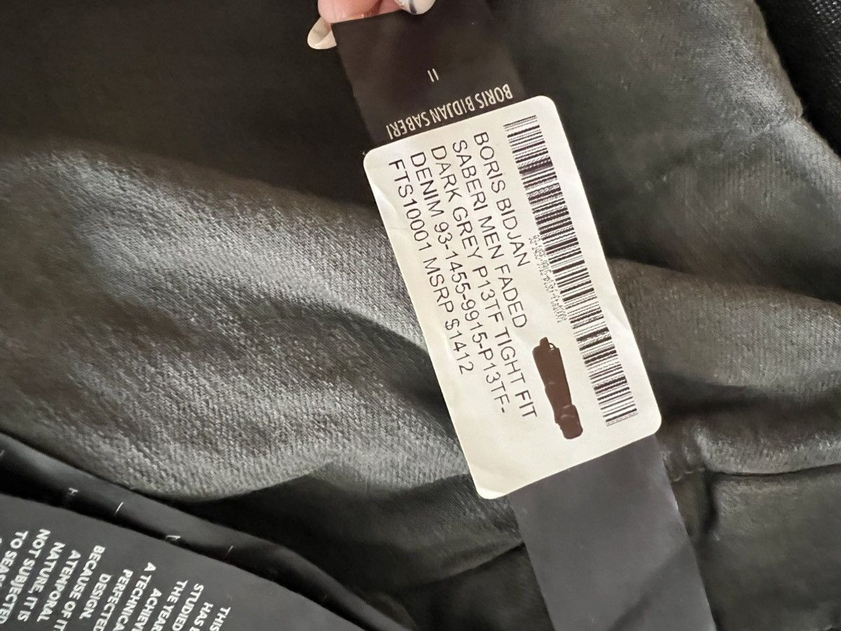 Boris Bidjan Saberi Boris Bidjan Saberi P13 Tight Fit Jeans II Small Faded Dark Size US 30 / EU 46 - 13 Thumbnail