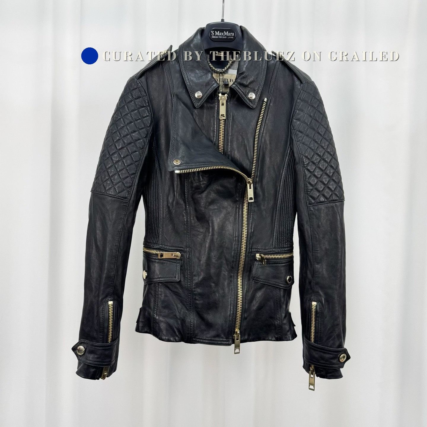 Burberry Burberry Lambskin Biker Jacket Size XS / US 0-2 / IT 36-38 - 1 Thumbnail