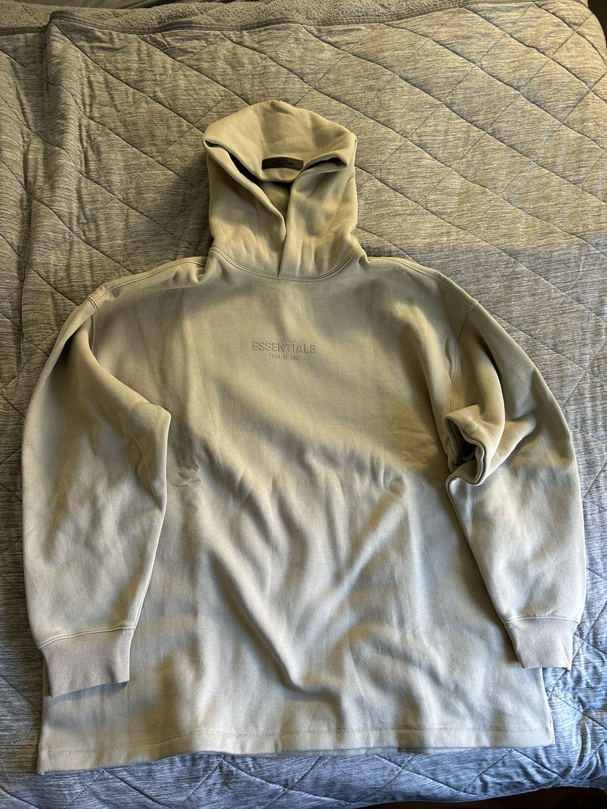 Fear of God Fear of God Essentials Hoodie Relaxed Fit - Smoke | Grailed