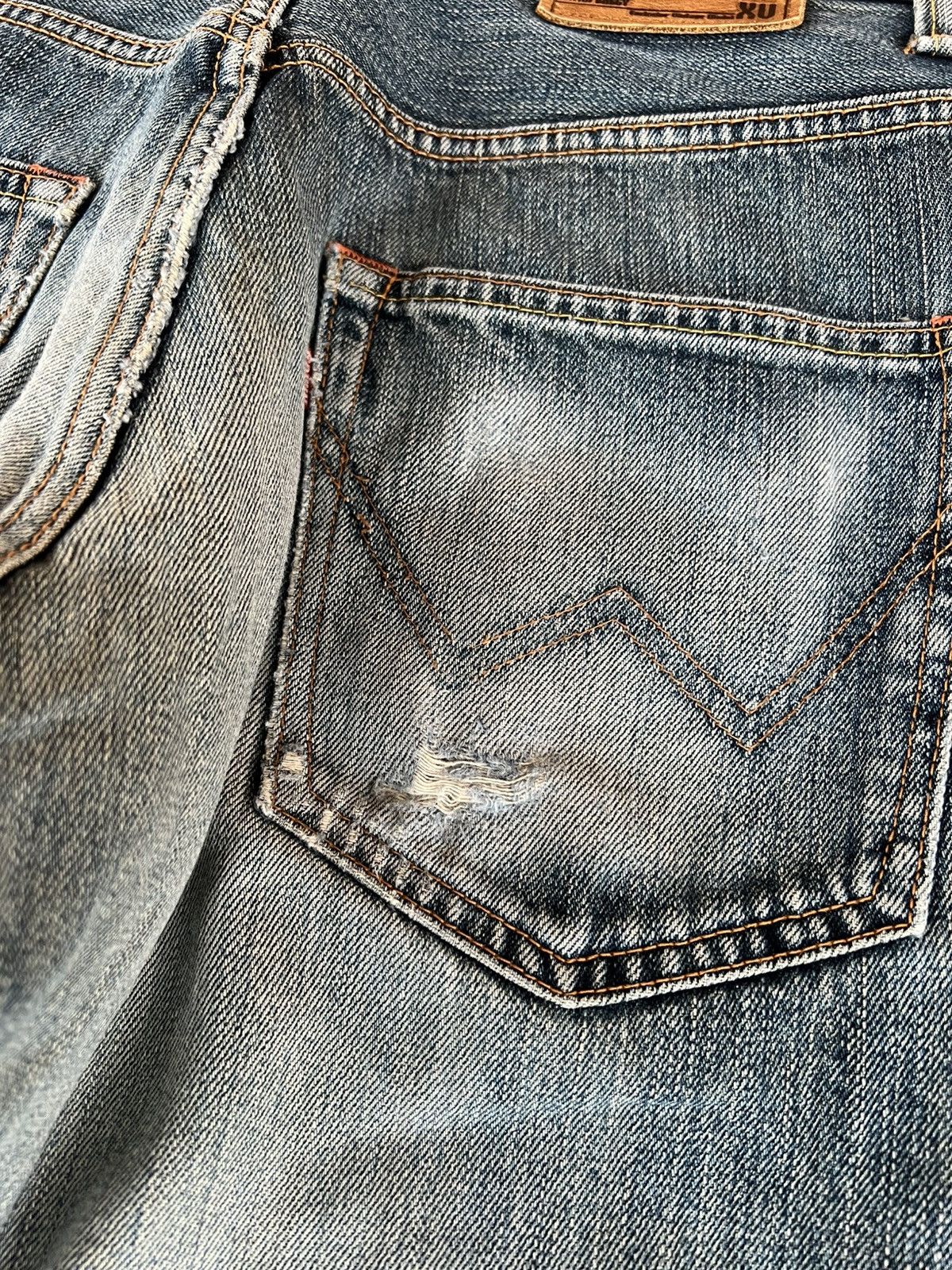 Edwin EDWIN EXCLUSIVE VINTAGE EXTRA BAGGY FADED DISTRESS JEAN Size US 31 - 18 Thumbnail