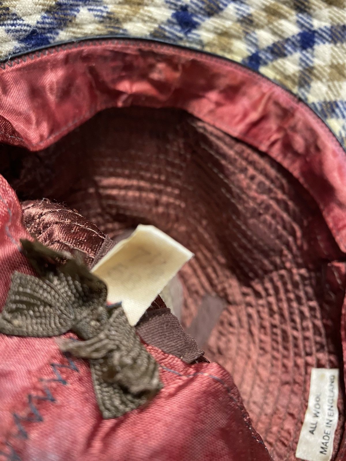 Aquascutum Aquascutum 100% wool checkered blue and tan bucket hat sz 7 Size ONE SIZE - 6 Thumbnail