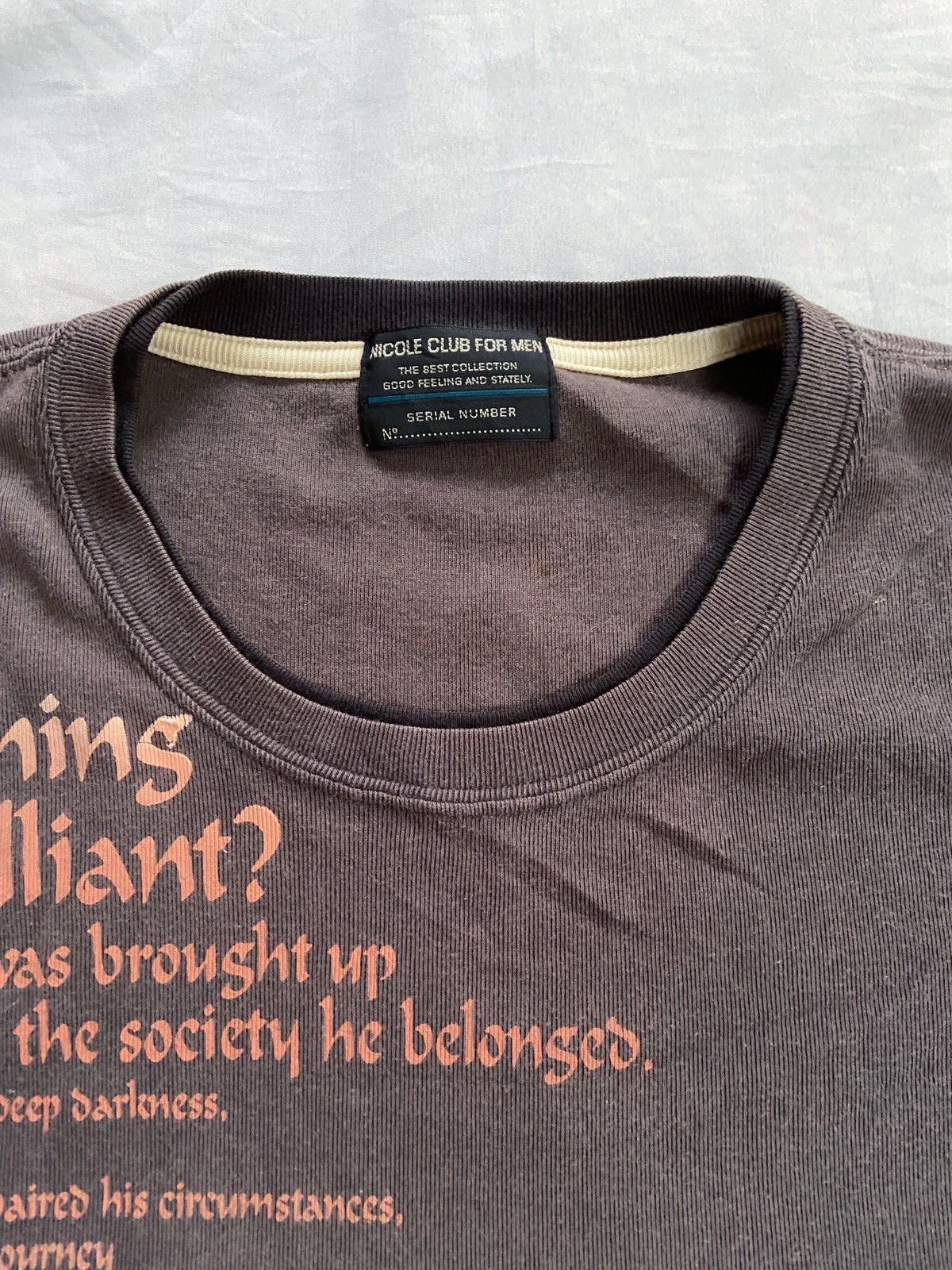 Nicole Club NICOLE CLUB FOR MEN POEM TEE Size US M / EU 48-50 / 2 - 4 Thumbnail