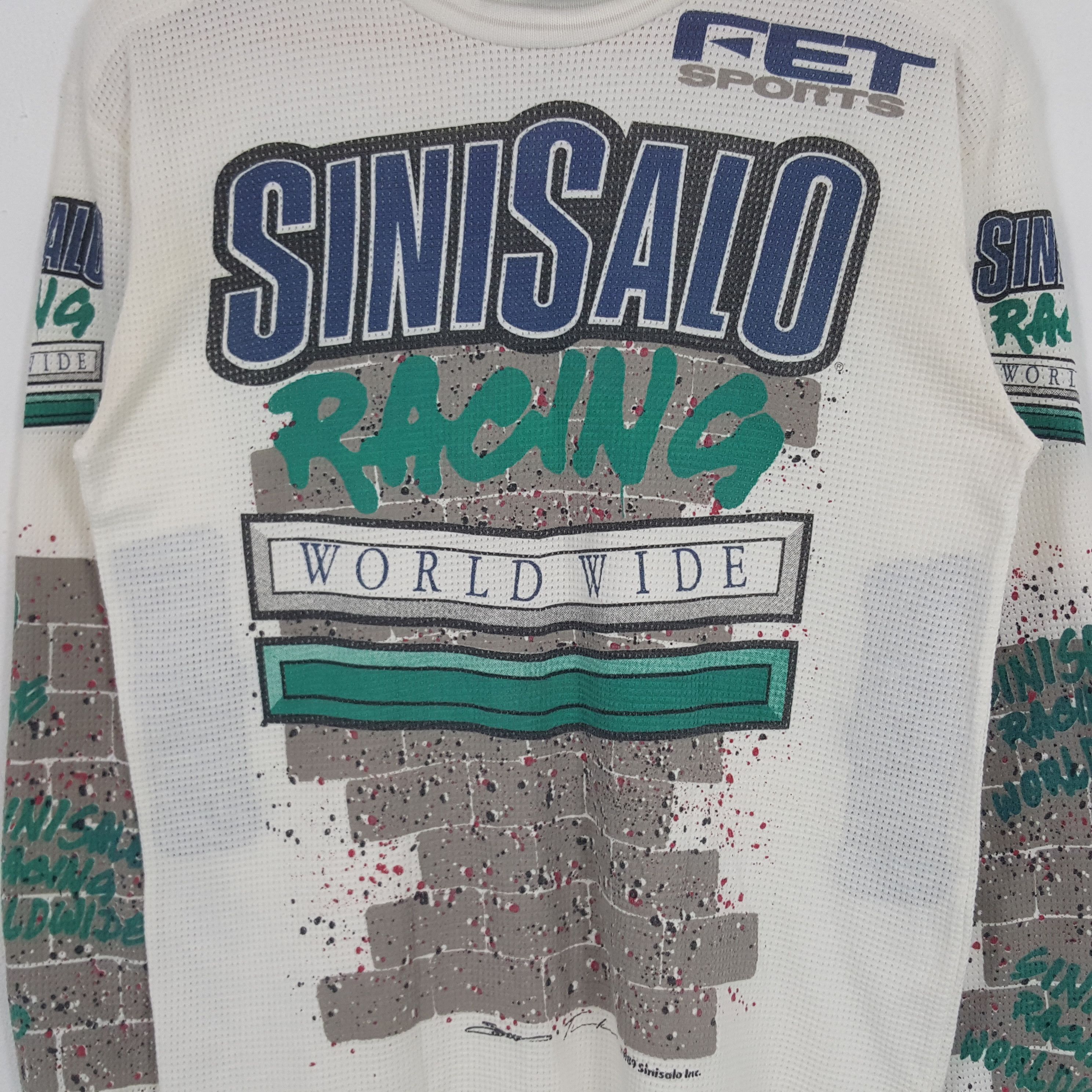 Vintage Vintage 80's Sinisalo Racing Outdoor Activity Tshirt Size US M / EU 48-50 / 2 - 2 Thumbnail