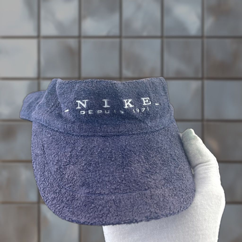 Nike VINTAGE Nike Visor Hat / Visor Strap Back / Men / One Size / Blue / Y2K / Hat Mens Size ONE SIZE - 1 Thumbnail