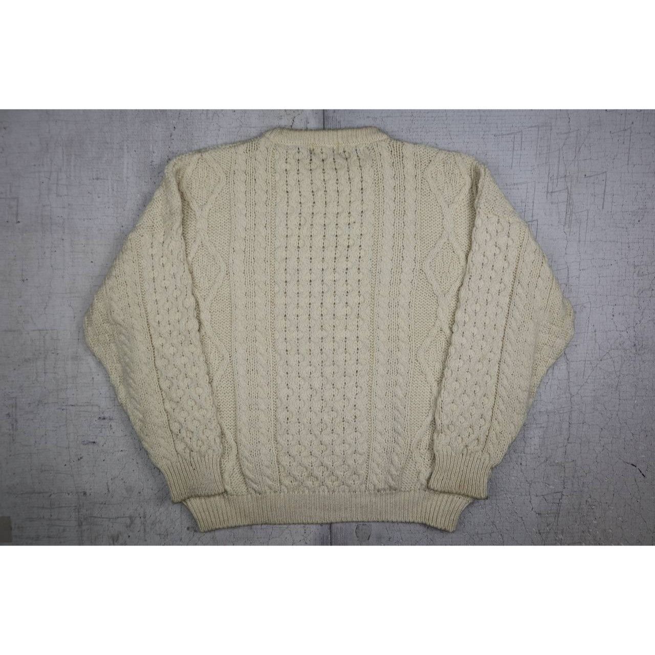 Vintage Vtg Latchfords Men's L Irish Wool Fisherman Cable Knit Size US L / EU 52-54 / 3 - 2 Thumbnail