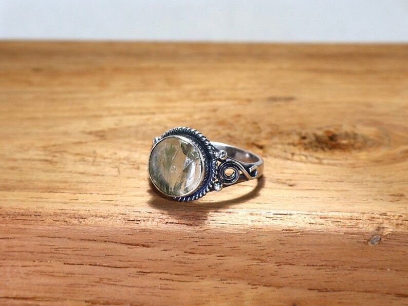 Handmade Lemon Quartz Ring: Handmade 925 Sterling Silver Boho Jewelry Size ONE SIZE - 3 Thumbnail