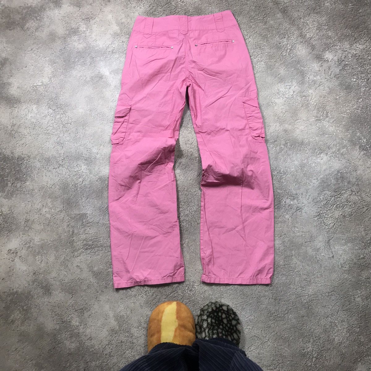 Vintage Y2K Baggy Cargo Pants Hot Pink Distressed Streetwear Logo 30 Size 30" / US 8 / IT 44 - 5 Thumbnail