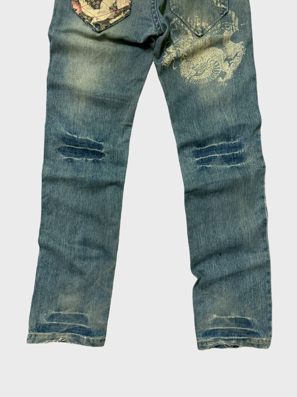 Japanese Brand Japan Classic Dragon Jeans Muddy Wash Karakuri Tamashi Style Size US 30 / EU 46 - 12 Thumbnail