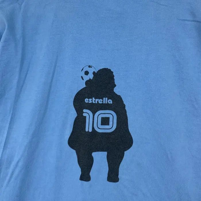 Vintage DIEGO MARADONA ESTRELLA Fat Man Slim Football Tee Shirt Size US M / EU 48-50 / 2 - 6 Thumbnail